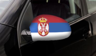 MFLAX Serbien Auto-Außenspiegelflagge