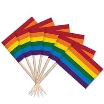Zahnstocher mit Regenbogenfahne 20er-Set