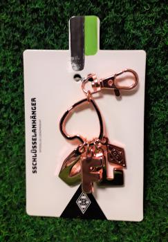 Borussia Mönchengladbach - Schlüsselanhänger Herz rose