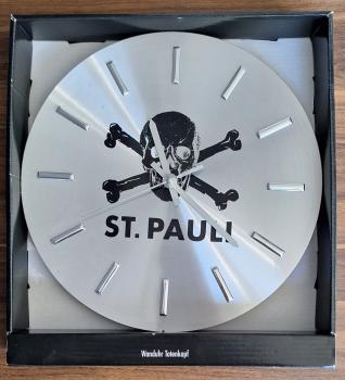 FC St. Pauli - Wanduhr Totenkopf