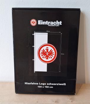 Eintracht Frankfurt - Hissfahne Logo schwarz/weiß