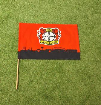 Bayer 04 Leverkusen - Stockfahne Skyline 40 x 60 cm
