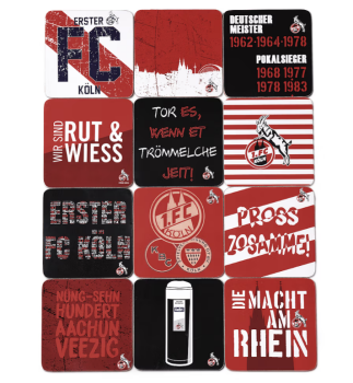 1. FC Köln - Kork-Untersetzer "Titel" 12er Set
