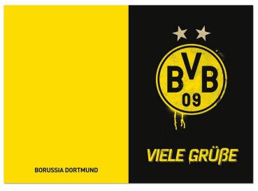 Borussia Dortmund - Grußkarte: Viele Grüße!