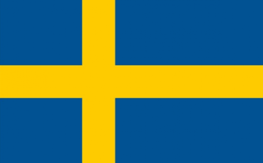 Stockfahne Schweden 30 x 45 cm