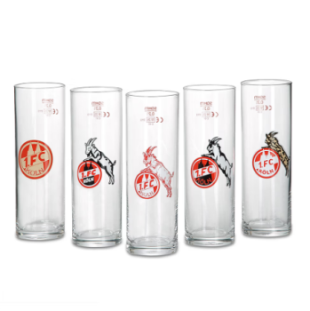 1. FC Köln - Kölschglas 5er Set "Logos"