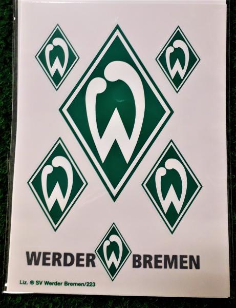 Werder Bremen - Aufkleber Logo grün (6 Stk.)