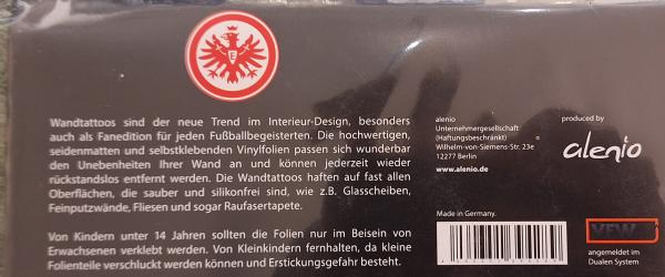 Eintracht Frankfurt - Wandtattoo Skyline
