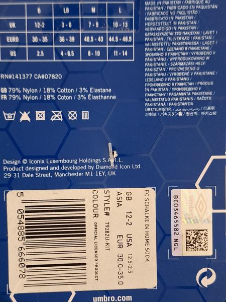 FC Schalke 04 - Heim Stutzen umbro Gr. 30-35