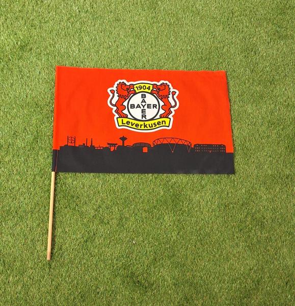 Bayer 04 Leverkusen - Stockfahne Skyline 40 x 60 cm