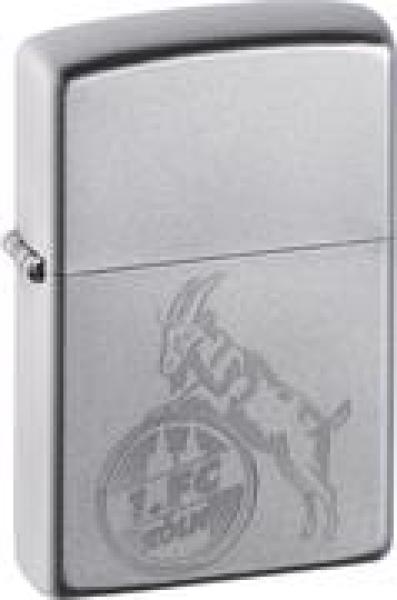 1. FC Köln - ZIPPO chrom satin mit Gravur