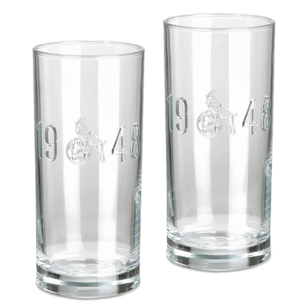 1. FC Köln - Trinkglas "Relief" 2er Set