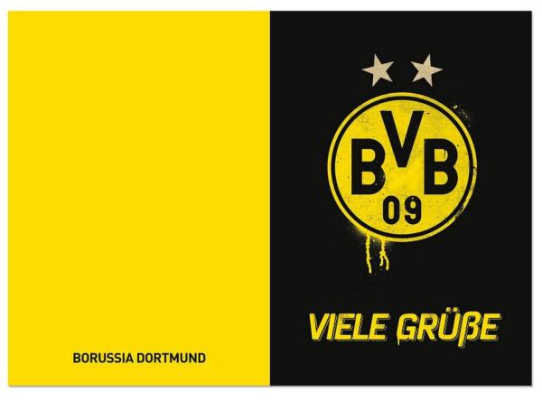 Borussia Dortmund - Grußkarte: Viele Grüße!