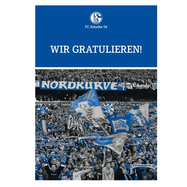 FC Schalke 04 -  Grußkarte Wir gratulieren