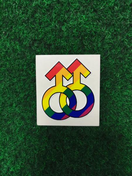 Aufkleber Regenbogen Doppelmann