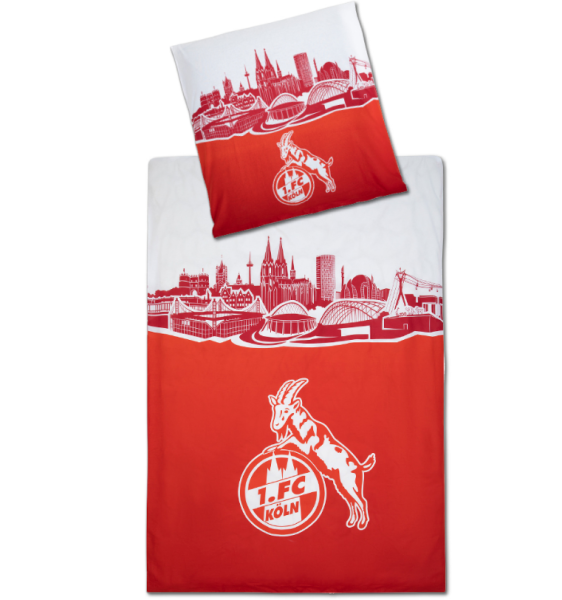 1. FC Köln - Bettwäsche Skyline rot